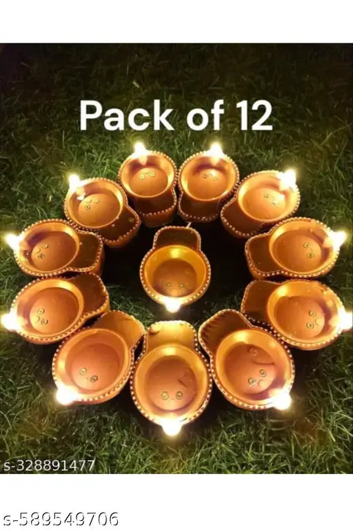 Pack of 12 water sensor diyas